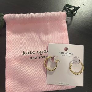 Kate Spade small gold hoop earrings